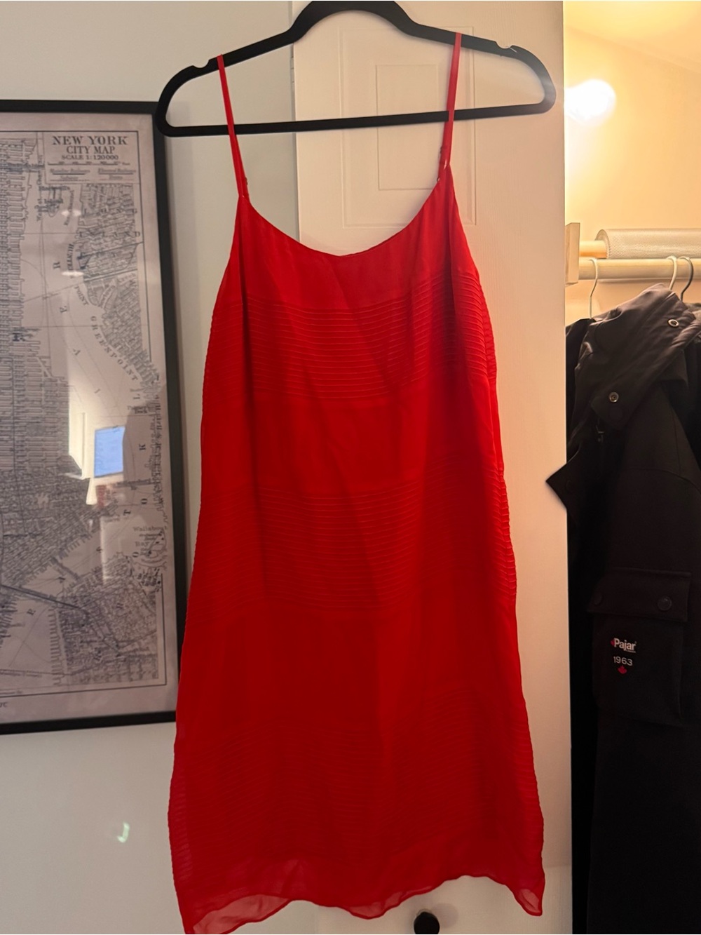 Red Slip Mini Dress - Lightweight Spaghetti Strap